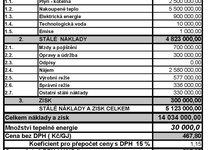 Kalkulace ceny tepla pro rok 2016